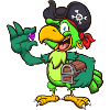 Pirate Parrot With Treasure