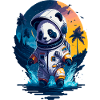 Cute Panda Astronaut
