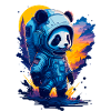 Cute Panda Astronaut