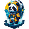 Cute Panda Astronaut