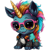 Punker Einhorn Design