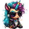 Punker Einhorn Design