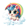 Einhorn Regenbogen Design