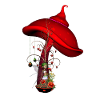 Cute fairy with tree and hearts