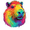 Capybara Low Rainbow Design