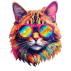 Cat Hippie 60s 70s