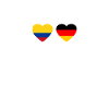 Colombie Allemagne Heartbeat Flag