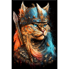 Portrait de chat viking