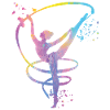 Gymnast with Band Rhythmic Gymnastics