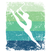 Gymnaste Baton Gymnastique Rythmique Rétro