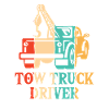 Retro Abschleppfahrzeug Abschlepper Fahrer