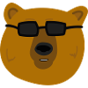 cooler Bär mit Sonnenbrille