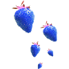 Erdbeere, blau, popart, kunst,artwork,Erdbeeren