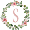 S Monogramm Eukalyptus-Rosen-Kranz