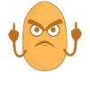 Potato middle finger potatoes