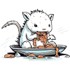 Axolotl noodle eater