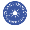 Blauer Santorini-Sommer-Liebes-Sonnenuntergang