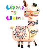 Llama,alpaka,love is live, rainbow,bunt