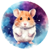 Funny hamster in space Hamster Astronaut