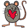 Mouse with heart