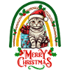 American-Shorthair Cat Christmas