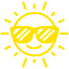 Sun Happy Face Occhiali da Sole Yoga Giallo