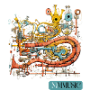 Cute Monster Music Instrument Design