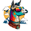 Llama with sunglasses
