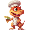 Cute Baby Velociraptor Chef