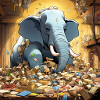 Comic style Elephant