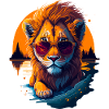 Cute baby lion