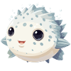 Cute Kawaii Puffer Fish Fugu