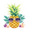 Pineapple Sunglasses Beach Hawaiian Holidays