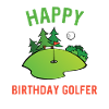 Golfspiller fødselsdag sjov golf glad birdie til mig far