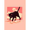 Niedliche schwarze Katze