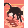 Niedliche schwarze Katze