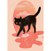 Niedliche schwarze Katze