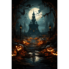 Hjemsøkt hus/palass. Halloween dekor