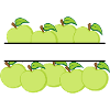 Apples banner with green apple