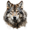 Wolf Portrait – Wildtier Alpen Design