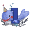 First Birthday Happy Birthday Little Whale