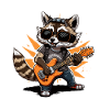 Raccoon Guitarist