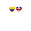 Colombie Royaume-Uni Heartbeat Flag Colombien