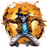 Halloween Skeleton Dabbing Hip Hop