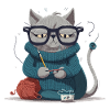 Knitting Cat