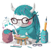 Strickendes Einhorn