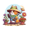 Gardening Cat