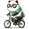 Panda-Radfahrer