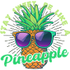 Pineapple with sunglasses