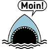 Moin! (Hai / Haifisch / Sprechblase / Comic)
